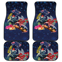 Australia and New Zealand Car Mats Merry Christmas-Tuatara and Koala with Plants Xmas Style LT03 - Polynesian Pride