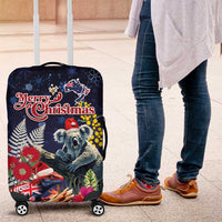 Australia and New Zealand Luggage Cover Merry Christmas-Tuatara and Koala with Plants Xmas Style