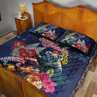 Australia and New Zealand Quilt Bed Set Merry Christmas-Tuatara and Koala with Plants Xmas Style LT03 - Polynesian Pride