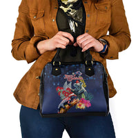 Australia and New Zealand Shoulder Handbag Merry Christmas-Tuatara and Koala with Plants Xmas Style LT03 - Polynesian Pride