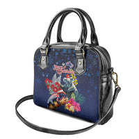 Australia and New Zealand Shoulder Handbag Merry Christmas-Tuatara and Koala with Plants Xmas Style LT03 - Polynesian Pride
