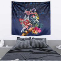 Australia and New Zealand Tapestry Merry Christmas-Tuatara and Koala with Plants Xmas Style LT03 - Polynesian Pride