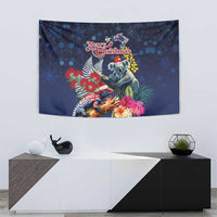 Australia and New Zealand Tapestry Merry Christmas-Tuatara and Koala with Plants Xmas Style LT03 - Polynesian Pride