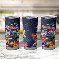 Australia and New Zealand Tumbler Cup Merry Christmas-Tuatara and Koala with Plants Xmas Style LT03 - Polynesian Pride