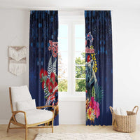 Australia and New Zealand Window Curtain Merry Christmas-Tuatara and Koala with Plants Xmas Style LT03 - Polynesian Pride