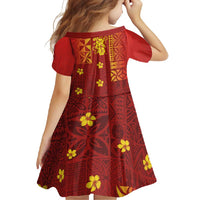 Samoa Tapa Pacific Tribal Pattern Family Matching Short Sleeve Bodycon Dress and Hawaiian Shirt Hibiscus and Plumeria LT03 - Polynesian Pride