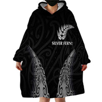 New Zealand Netball Wearable Blanket Hoodie Koru and Maori Tattoo Jersey LT03 - Polynesian Pride