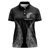 New Zealand Netball Women Polo Shirt Koru and Maori Tattoo Jersey