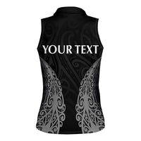 New Zealand Netball Women Sleeveless Polo Shirt Koru and Maori Tattoo Jersey LT03 - Polynesian Pride