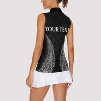 New Zealand Netball Women Sleeveless Polo Shirt Koru and Maori Tattoo Jersey LT03 - Polynesian Pride
