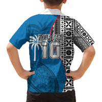 Custom Fiji Rugby Family Matching Tank Maxi Dress and Hawaiian Shirt Coat of Arms Palm Tree Mix Polynesia Tapa Pattern LT03 - Polynesian Pride