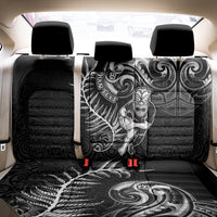 Personalised New Zealand Rugby Back Car Seat Cover Maori Warrior Rugby with Silver Fern Sleeve Tribal Ethnic Style LT03 - Polynesian Pride