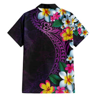 Hawaiian Plumeria-Polynesian Art Tattoo Mauve Color Family Matching Off Shoulder Maxi Dress and Hawaiian Shirt LT03 - Polynesian Pride