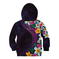 Hawaiian Plumeria-Polynesian Art Tattoo Mauve Color Kid Hoodie LT03 - Polynesian Pride