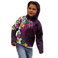 Hawaiian Plumeria-Polynesian Art Tattoo Plum Pink Color Kid Hoodie LT03 - Polynesian Pride