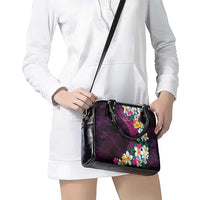 Hawaiian Plumeria-Polynesian Art Tattoo Plum Pink Color Shoulder Handbag