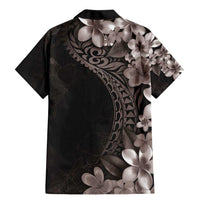 Hawaiian Plumeria-Polynesian Art Tattoo Grayscale Color Family Matching Mermaid Dress and Hawaiian Shirt LT03 - Polynesian Pride