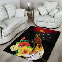 Papua New Guinea Independence Day Area Rug PNG Flag and Bird-of-Paradise LT03 - Polynesian Pride