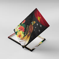 Papua New Guinea Independence Day Canvas Wall Art PNG Flag and Bird-of-Paradise LT03 With Frame Black - Polynesian Pride