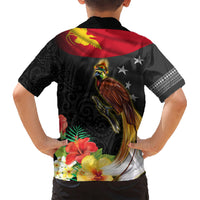 Papua New Guinea Independence Day Kid Hawaiian Shirt PNG Flag and Bird-of-Paradise LT03 - Polynesian Pride