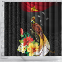 Papua New Guinea Independence Day Shower Curtain PNG Flag and Bird-of-Paradise LT03 - Polynesian Pride