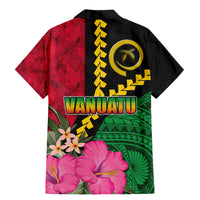 Vanuatu Flag Hibiscus Polynesian Pattern Family Matching Mermaid Dress and Hawaiian Shirt LT03 - Polynesian Pride