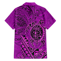 Hawaii Monk Seal and Dolphin Family Matching Puletasi and Hawaiian Shirt Polynesian Kakau Pattern Pink LT03 - Polynesian Pride