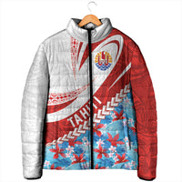 Personalized Tahiti Surfing 2026 Padded Jacket Marquesan Tattoo-Sporty Style LT03 - Polynesian Pride