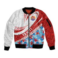 Personalized Tahiti Surfing 2026 Sleeve Zip Bomber Jacket Marquesan Tattoo-Sporty Style LT03 Unisex Multicolor - Polynesian Pride