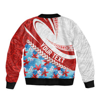 Personalized Tahiti Surfing 2026 Sleeve Zip Bomber Jacket Marquesan Tattoo-Sporty Style LT03 - Polynesian Pride