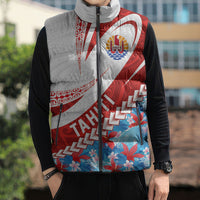 Personalized Tahiti Surfing 2026 Sleeveless Puffer Jacket Marquesan Tattoo-Sporty Style LT03 - Polynesian Pride