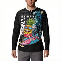 Hawaii Pineapple Surfing Button Sweatshirt It's in My DNA - Kakau and Polynesian Pattern LT03 - Polynesian Pride
