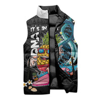 Hawaii Pineapple Surfing Sleeveless Puffer Jacket It's in My DNA - Kakau and Polynesian Pattern LT03 - Polynesian Pride