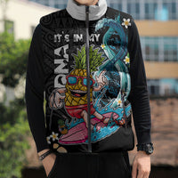 Hawaii Pineapple Surfing Sleeveless Puffer Jacket It's in My DNA - Kakau and Polynesian Pattern LT03 - Polynesian Pride