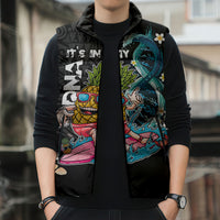 Hawaii Pineapple Surfing Sleeveless Puffer Jacket It's in My DNA - Kakau and Polynesian Pattern LT03 - Polynesian Pride