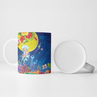 Palau Ceramic Mug Jellyfish with Coral Reefs Ocean Vibe and Tapa Pattern LT03 - Polynesian Pride
