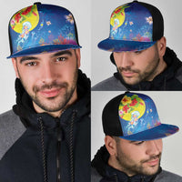 Palau Mesh Trucker Cap Jellyfish with Coral Reefs Ocean Vibe and Tapa Pattern LT03 - Polynesian Pride