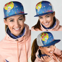Palau Mesh Trucker Cap Jellyfish with Coral Reefs Ocean Vibe and Tapa Pattern LT03 - Polynesian Pride