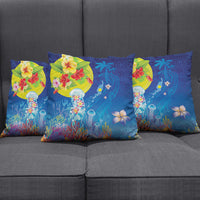Palau Pillow Cover Jellyfish with Coral Reefs Ocean Vibe and Tapa Pattern LT03 - Polynesian Pride