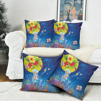 Palau Pillow Cover Jellyfish with Coral Reefs Ocean Vibe and Tapa Pattern LT03 - Polynesian Pride