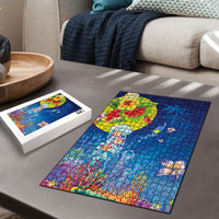Palau Puzzle Jellyfish with Coral Reefs Ocean Vibe and Tapa Pattern LT03 - Polynesian Pride