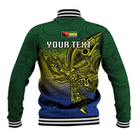 Custom Papua New Guinea Morobe Province Baseball Jacket PNG Birds Of Paradise Polynesian Arty Style LT03 - Polynesian Pride