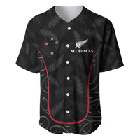 Custom New Zealand Rugby Baseball Jersey Maori All Black Championship 2024 and Silver Fern LT03 Black - Polynesian Pride