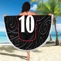 Custom New Zealand Rugby Beach Blanket Maori All Black Championship 2024 and Silver Fern LT03 - Polynesian Pride