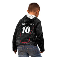 Custom New Zealand Rugby Kid Hoodie Maori All Black Championship 2024 and Silver Fern LT03 - Polynesian Pride