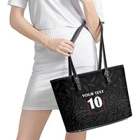 Custom New Zealand Rugby Leather Tote Bag Maori All Black Championship 2024 and Silver Fern LT03 - Polynesian Pride