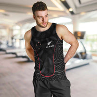 Custom New Zealand Rugby Men Tank Top Maori All Black Championship 2024 and Silver Fern LT03 Black - Polynesian Pride