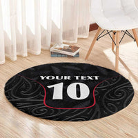 Custom New Zealand Rugby Round Carpet Maori All Black Championship 2024 and Silver Fern LT03 - Polynesian Pride
