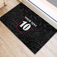 Custom New Zealand Rugby Rubber Doormat Maori All Black Championship 2024 and Silver Fern LT03 - Polynesian Pride