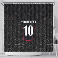 Custom New Zealand Rugby Shower Curtain Maori All Black Championship 2024 and Silver Fern LT03 - Polynesian Pride